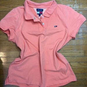 Tommy Hilfiger Women's Coral Button Polo Shirt